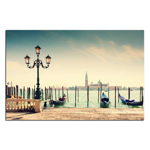 Obraz na plátně - Velký kanál a gondoly v Benátkách