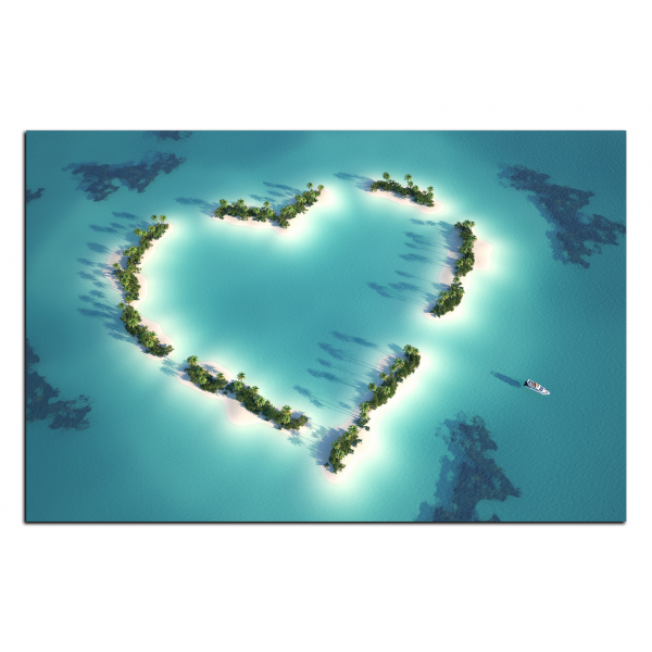 Obraz na plátně - Ostrov ve tvaru srdce