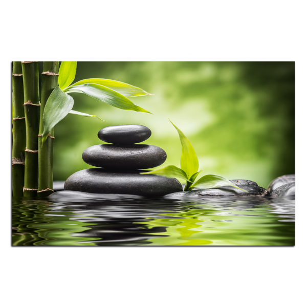 Obraz na plátně - Zen kameny a bambus