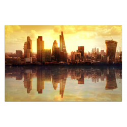 Obraz na plátně - Západ slunce Londýn