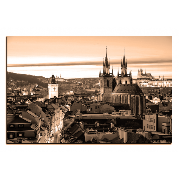 Obraz na plátně - Panoramatický pohled na starú Prahu