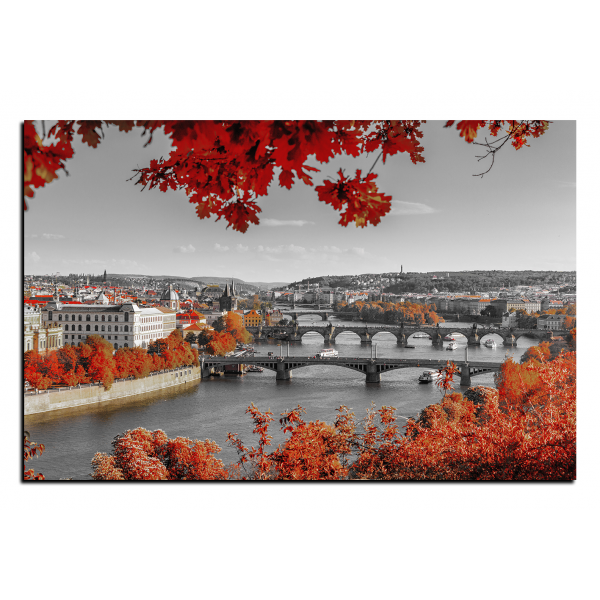 Slika na platnu - Rijeka Vltava i Karlov most