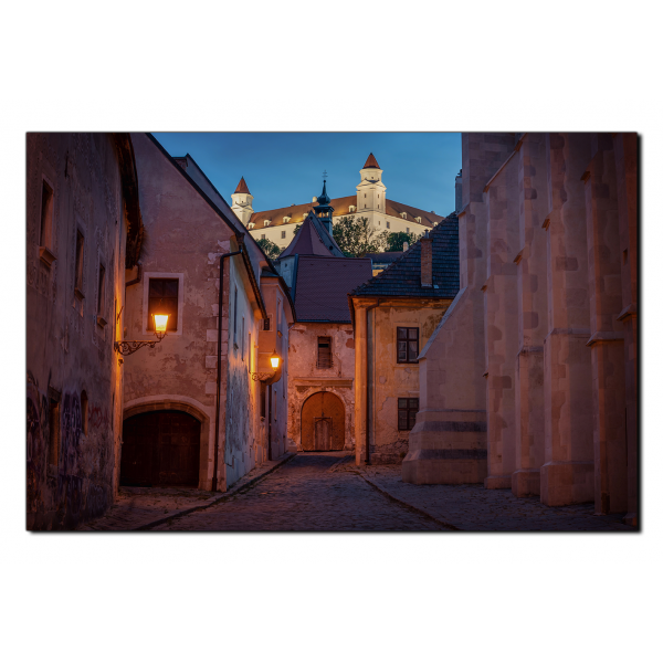 Obraz na plátně - Bratislava staré město s hradem vzadu
