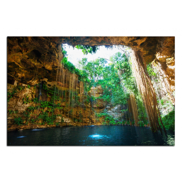 Obraz na plátně - Jezero v jeskyni