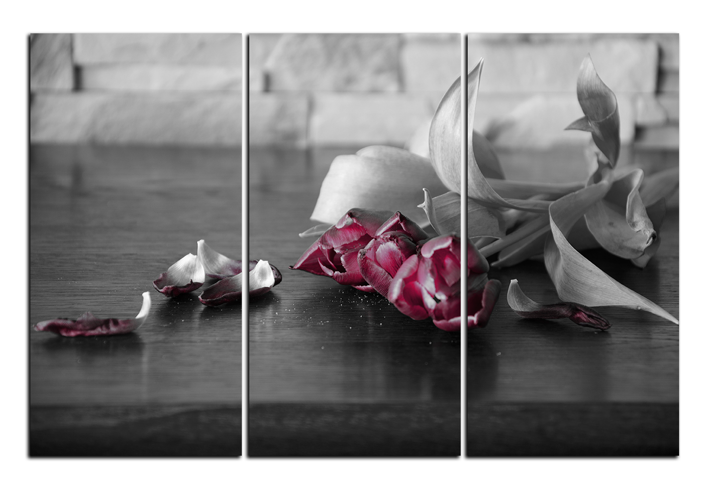 Obraz na plátně - Tři tulipány Obraz na plátně - Tři tulipány