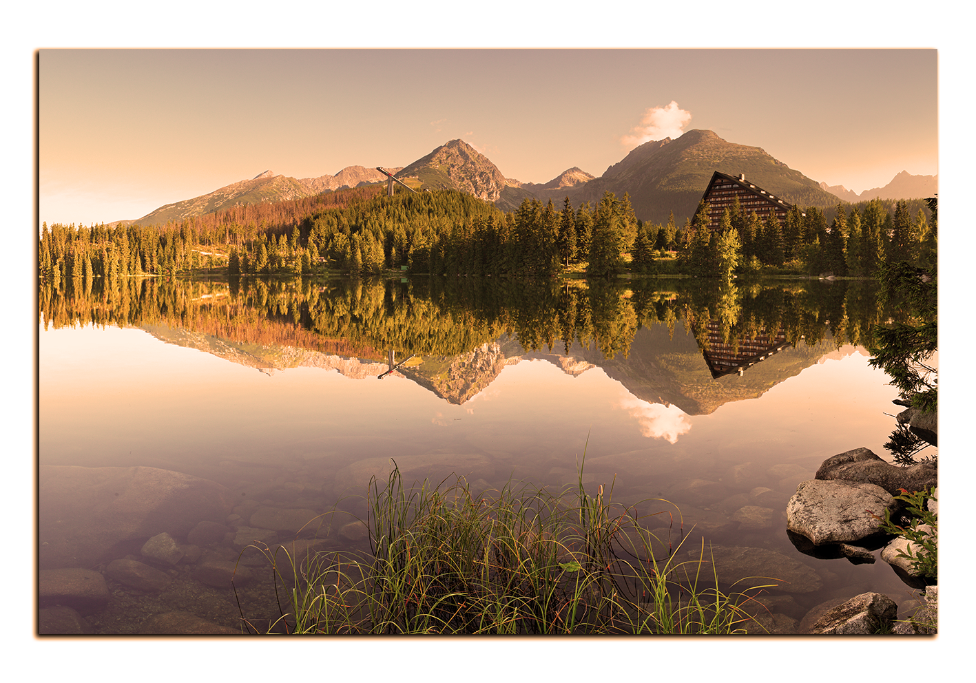 Obraz na plátně - Štrbské pleso Obraz na plátně - Štrbské pleso