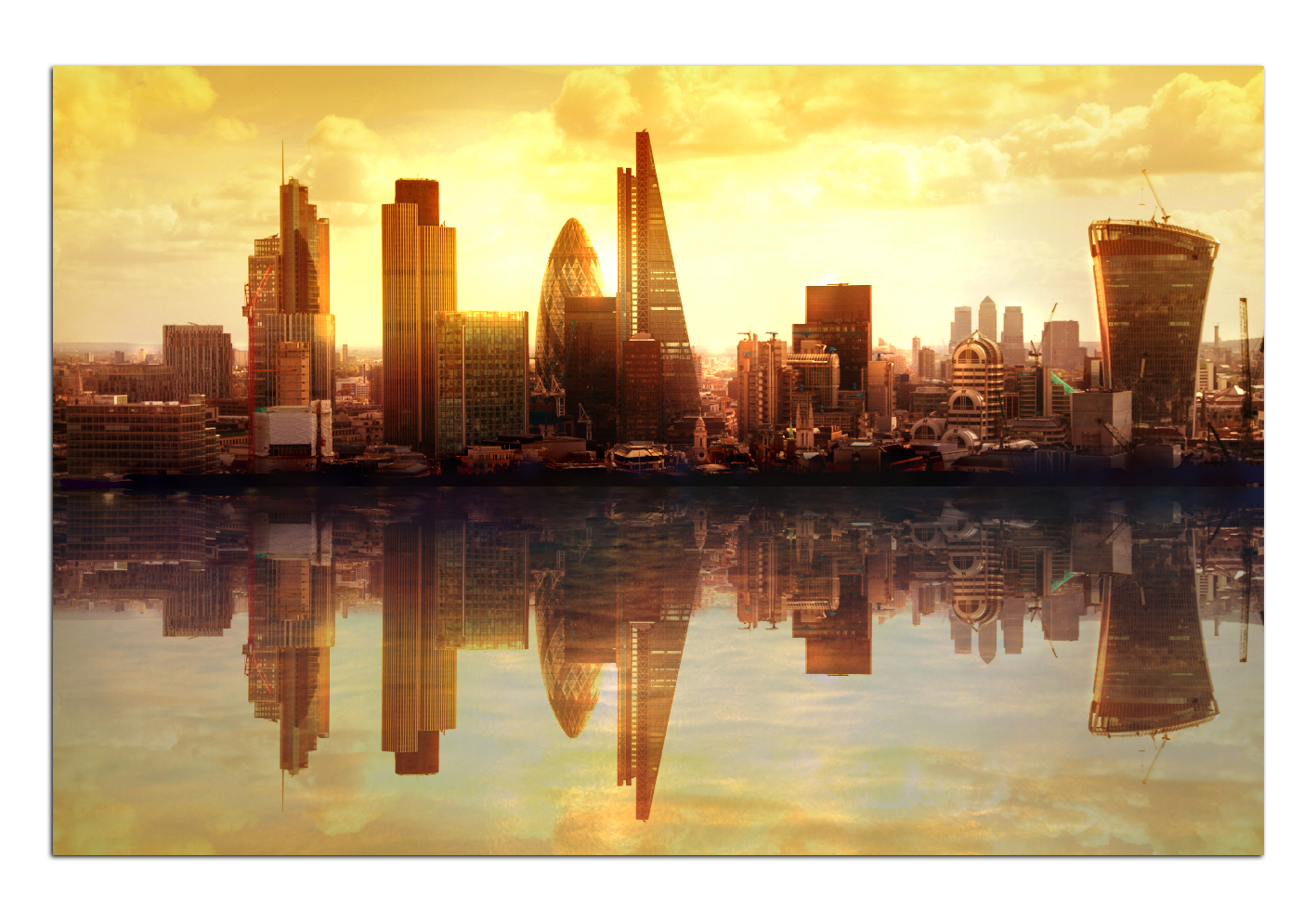 Obraz na plátně - Západ slunce Londýn