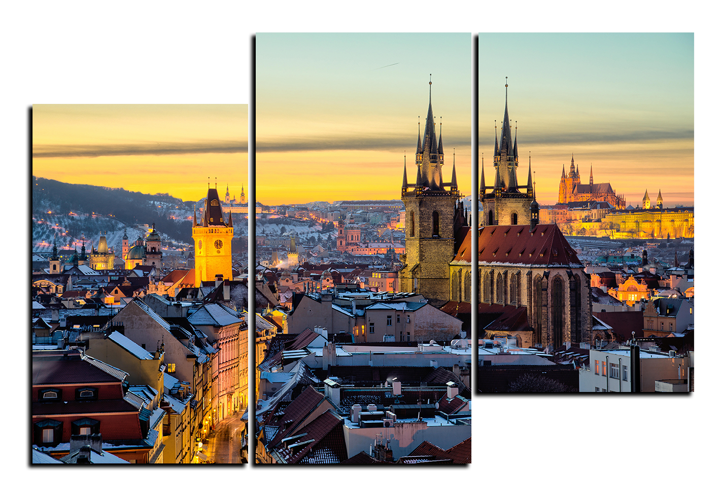 Obraz na plátně - Panoramatický pohled na starú Prahu Obraz na plátně - Panoramatický pohled na starú Prahu