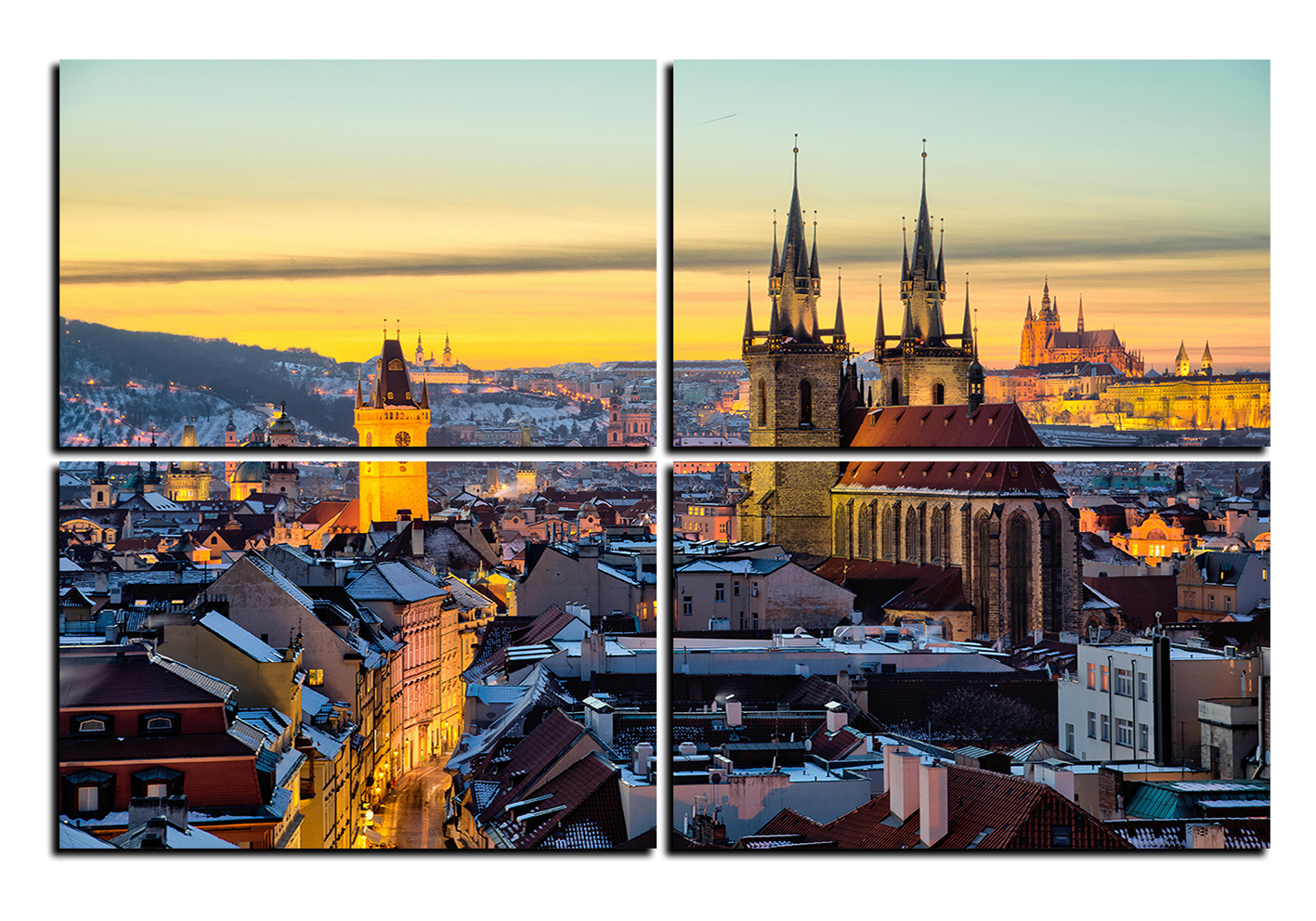 Obraz na plátně - Panoramatický pohled na starú Prahu Obraz na plátně - Panoramatický pohled na starú Prahu