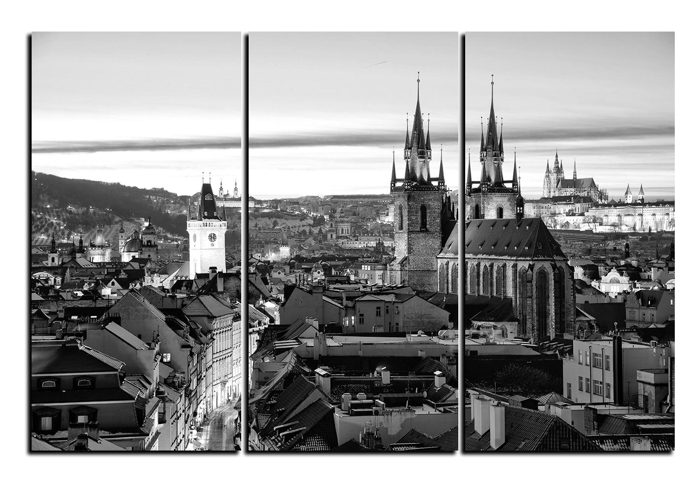Obraz na plátně - Panoramatický pohled na starú Prahu Obraz na plátně - Panoramatický pohled na starú Prahu